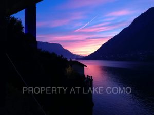 Lake Como Cottage for sale sunset view